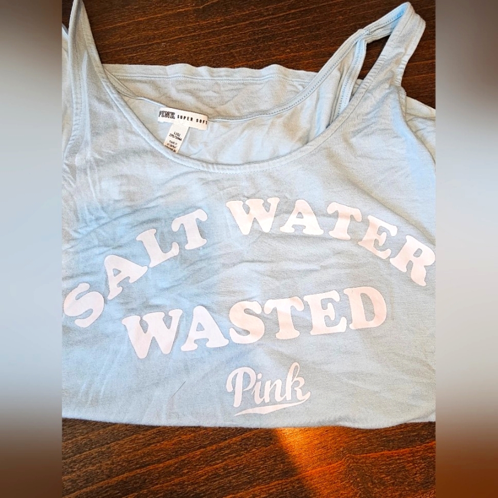 Super Soft PINK by VS Salt Water Wasted Crop Tank Top L